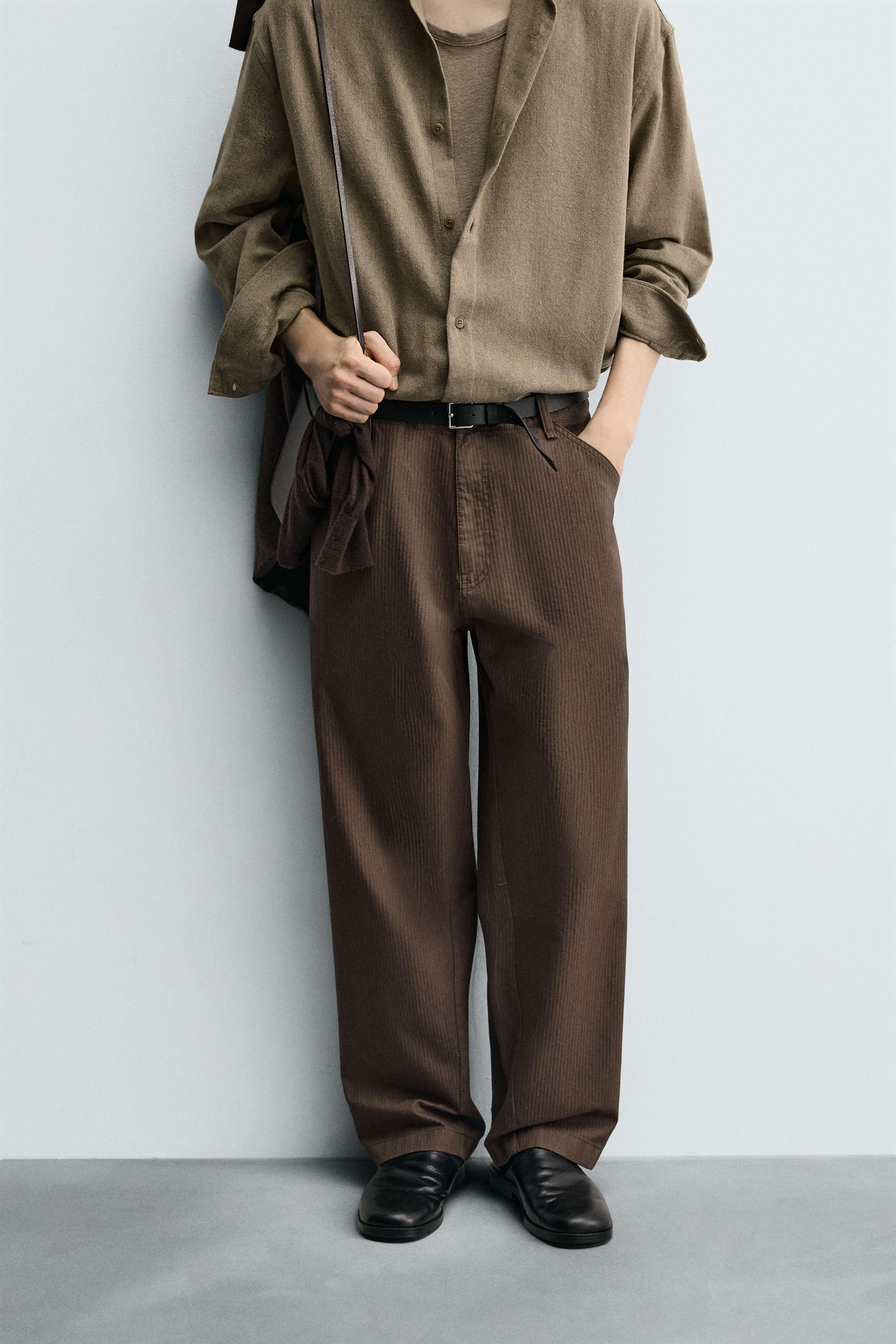 WASHED STRAIGHT FIT PANTS