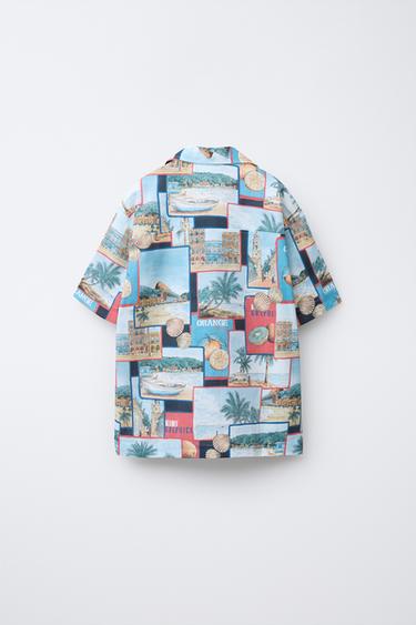 PHOTOGRAPHIC PRINT SHIRT - Blue by Zara - Image 1