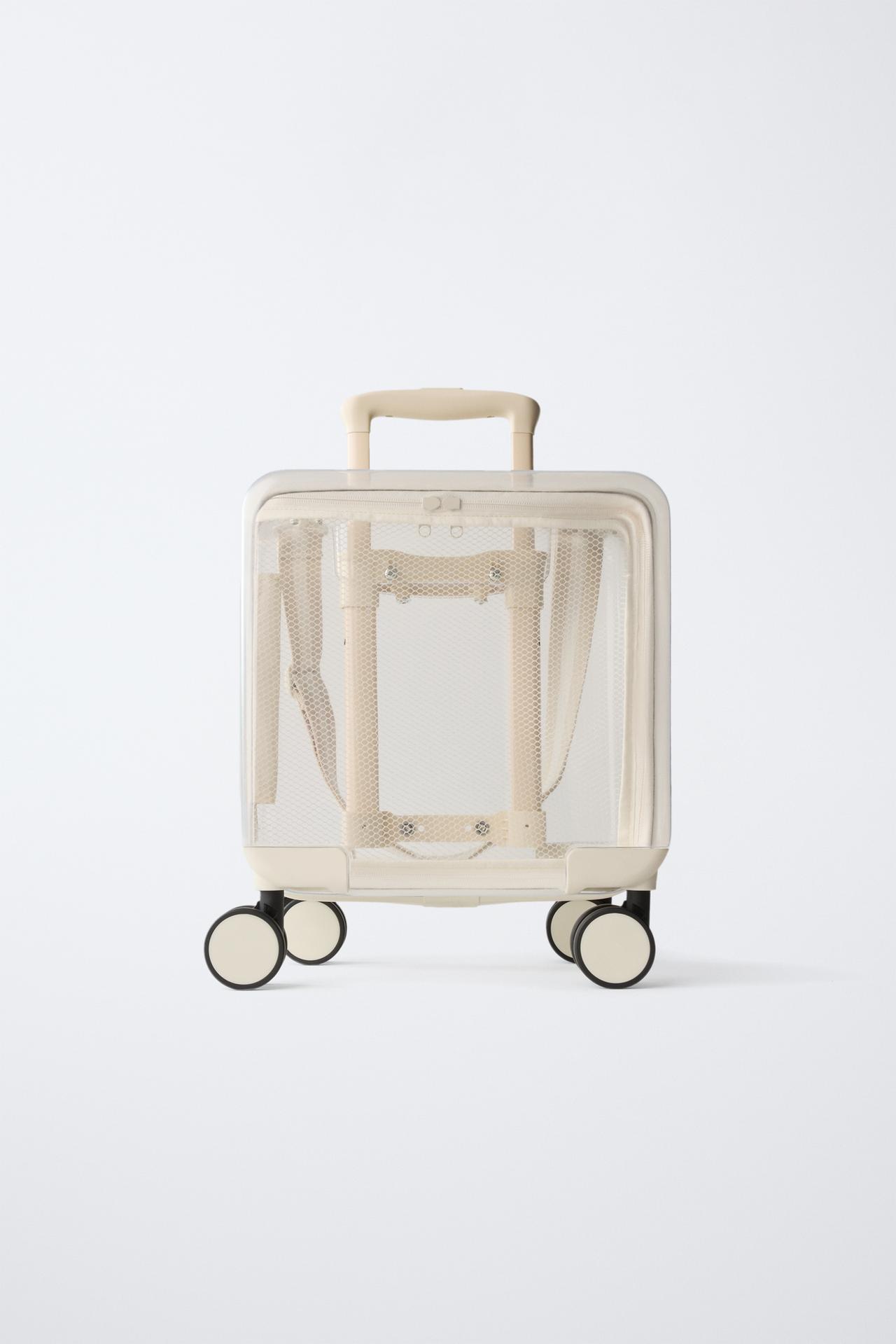 TRANSPARENT TRAVEL SUITCASE — Off White