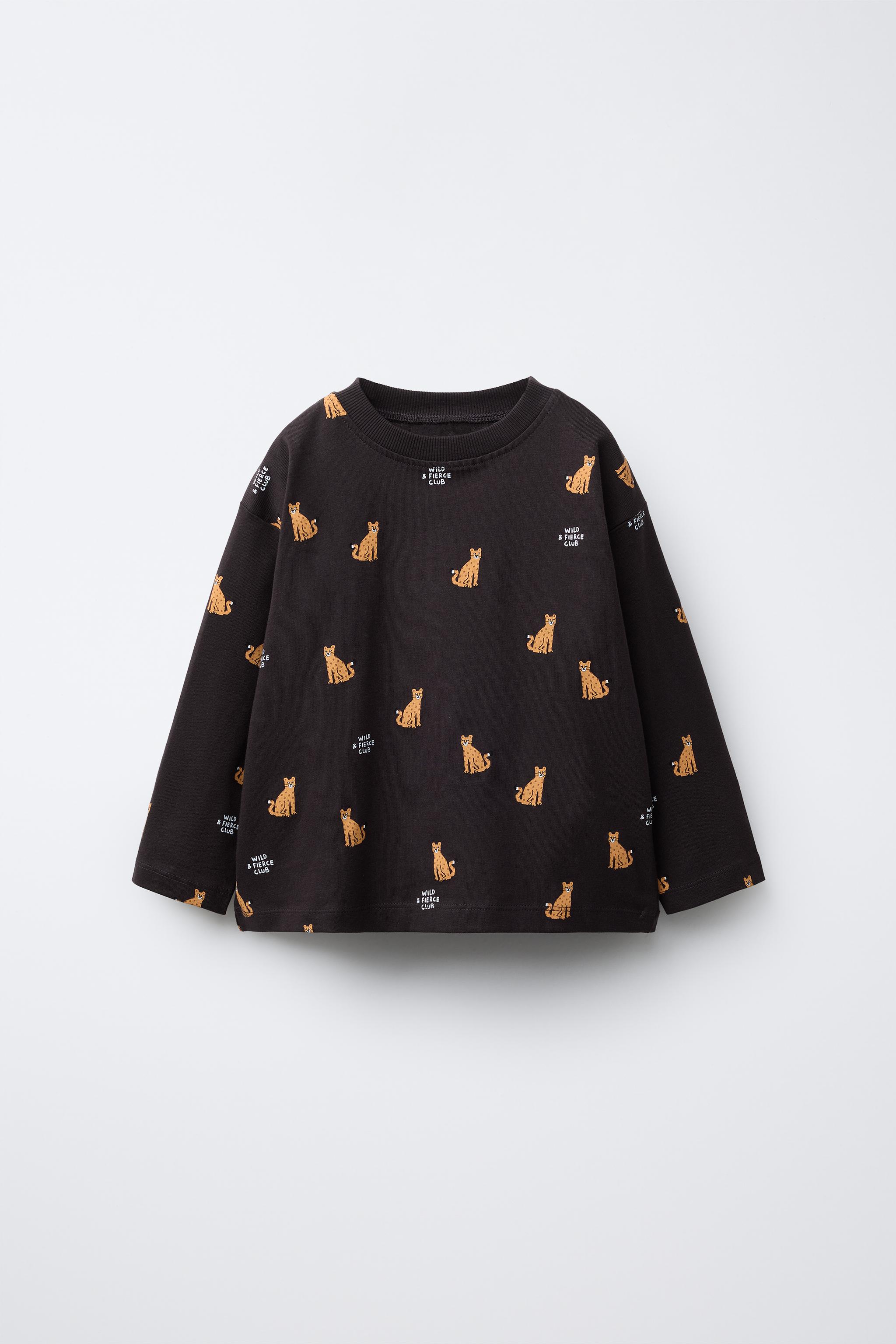 MAGLIETTA STAMPA ANIMALI Écru ZARA Italia Italy