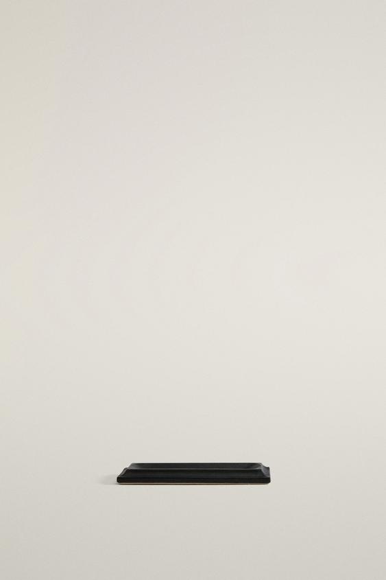 PLATEAU DE BUREAU POUR STYLOS EN CUIR - Noir de Zara - Image 0