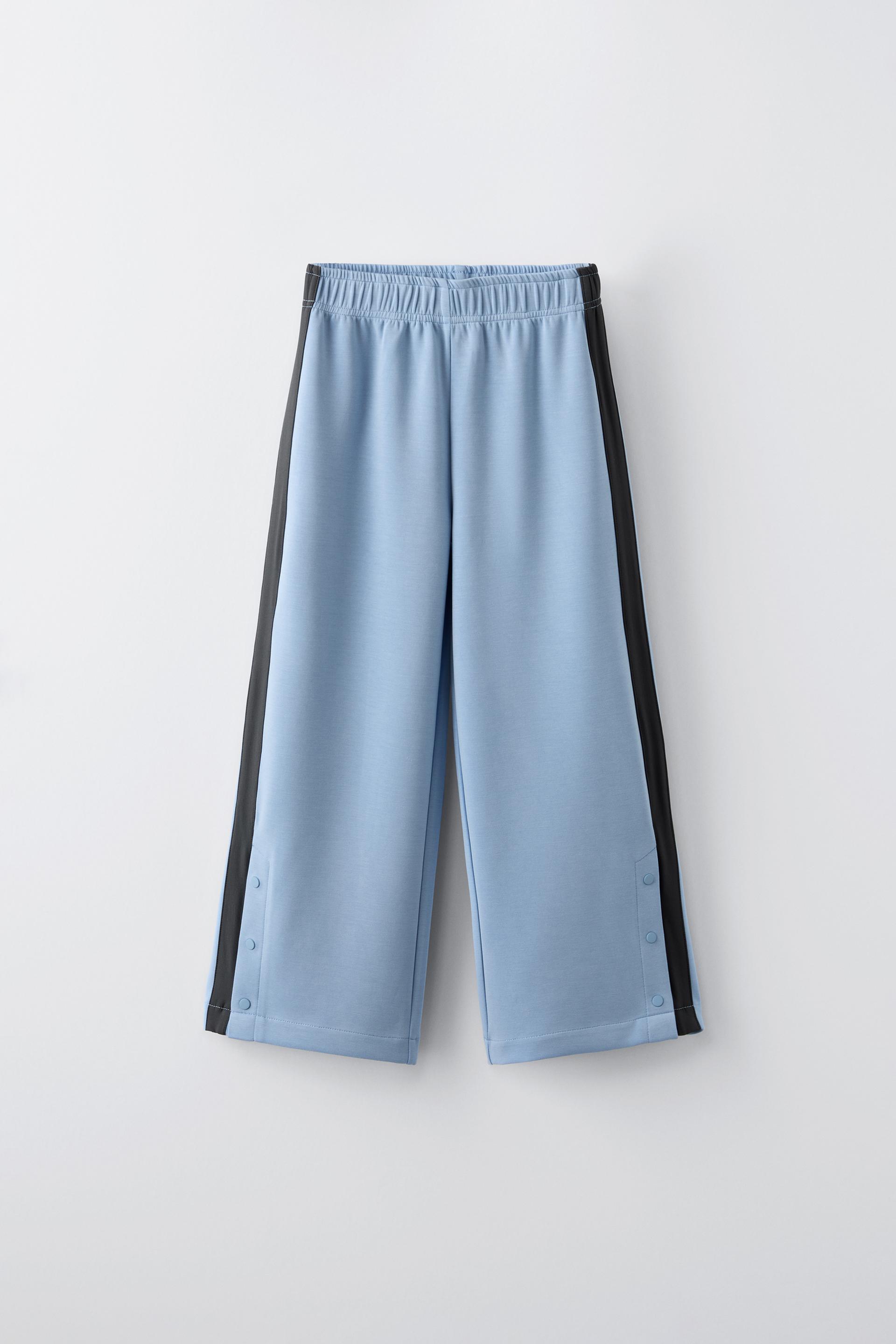 CONTRAST STRIPE PANTS - Sky blue | ZARA United States