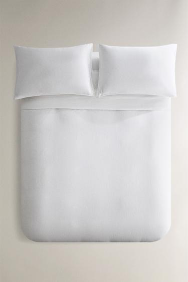 LINEN DUVET COVER (235 GXM²) - White by Zara
