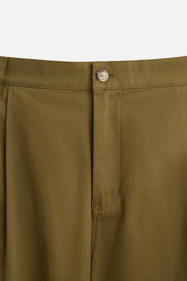 WIDE FIT CHINO TROUSERS - Khaki by Zara - Image 8