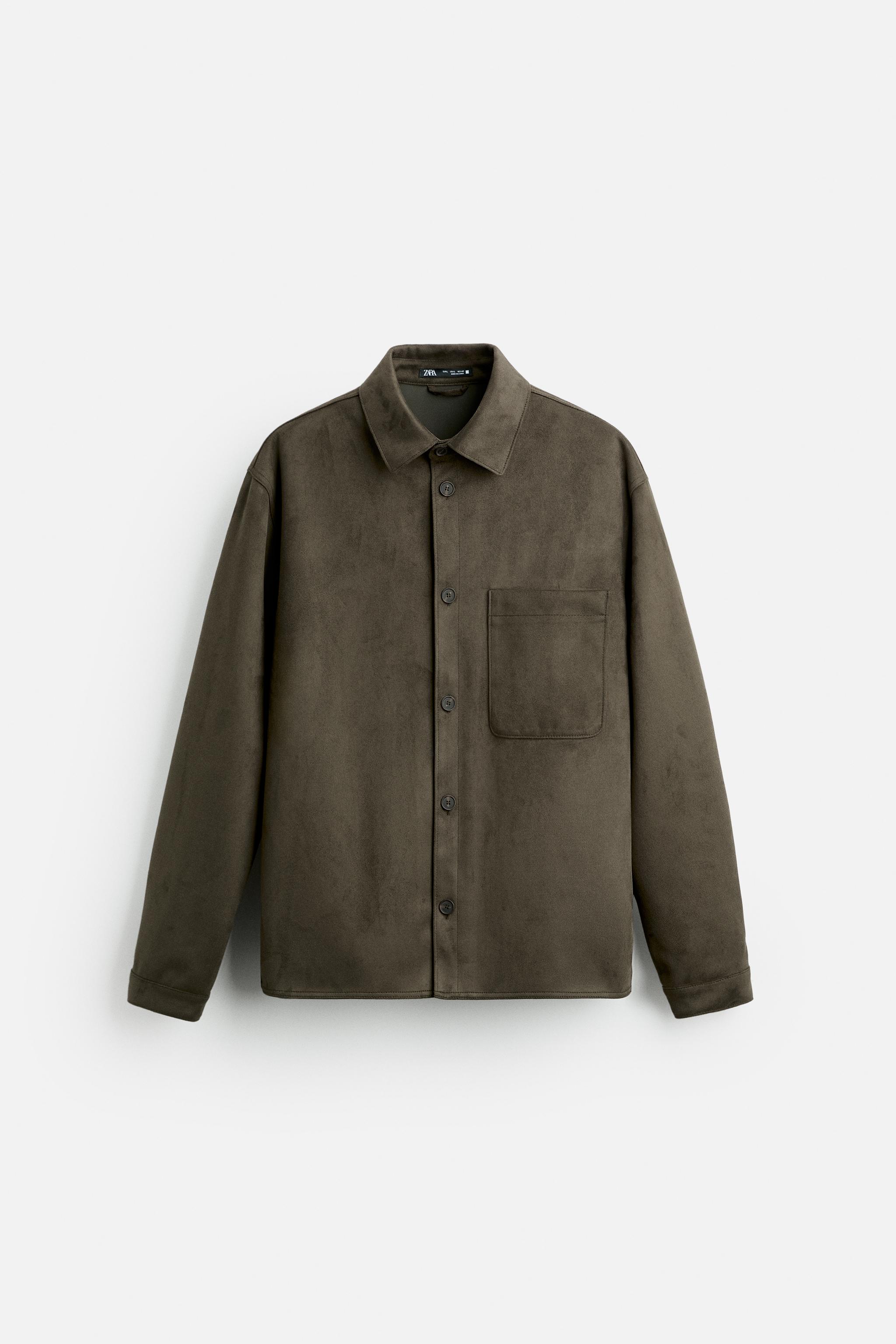 ZARA CORDUROY OVERSHIRT store KHAKI