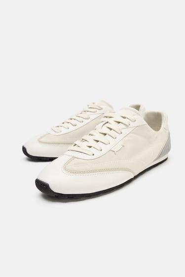 FABRIC SNEAKERS - Ecru White by Zara - Image 1