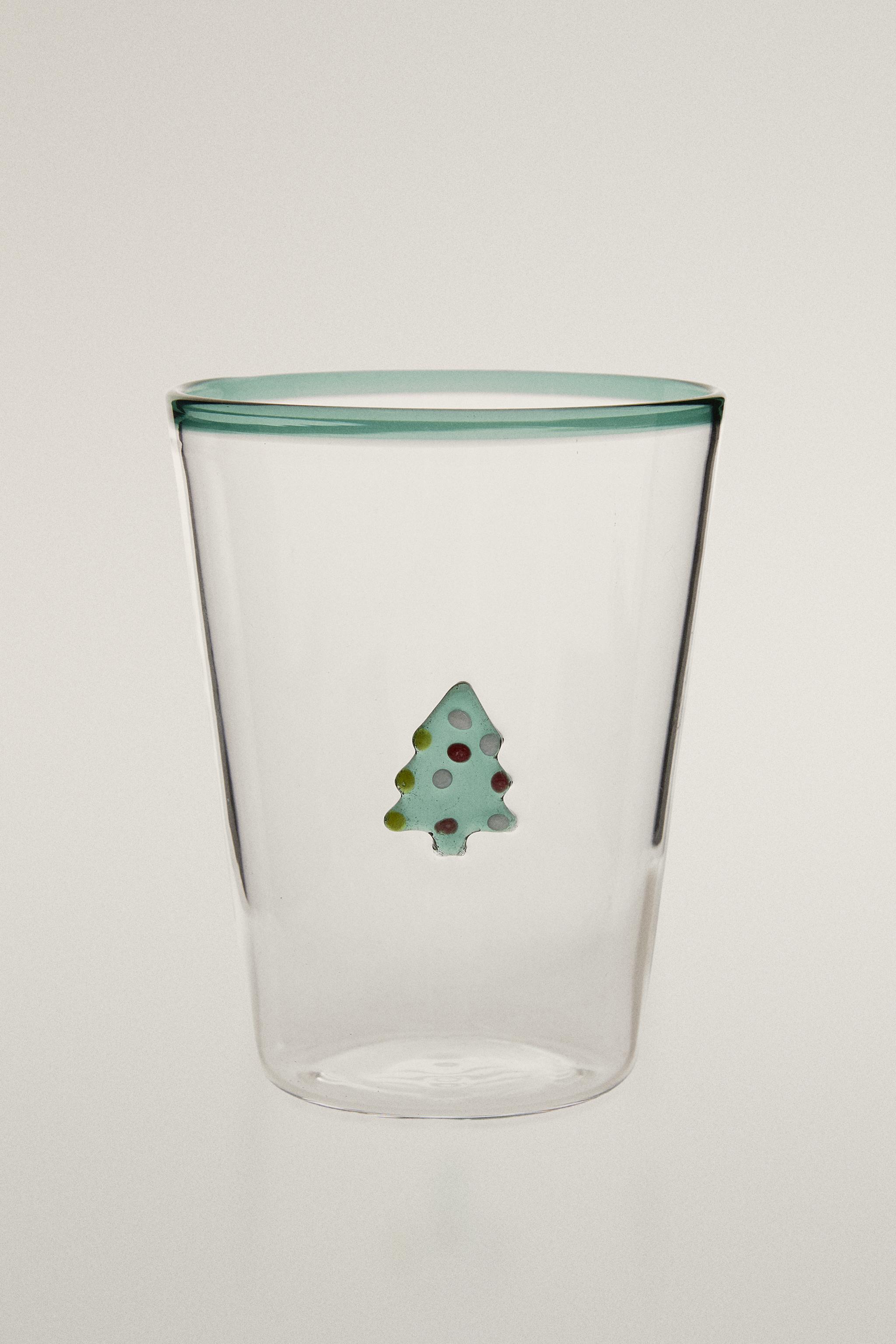 BOROSILICATE GLASS CHRISTMAS TREE TUMBLER