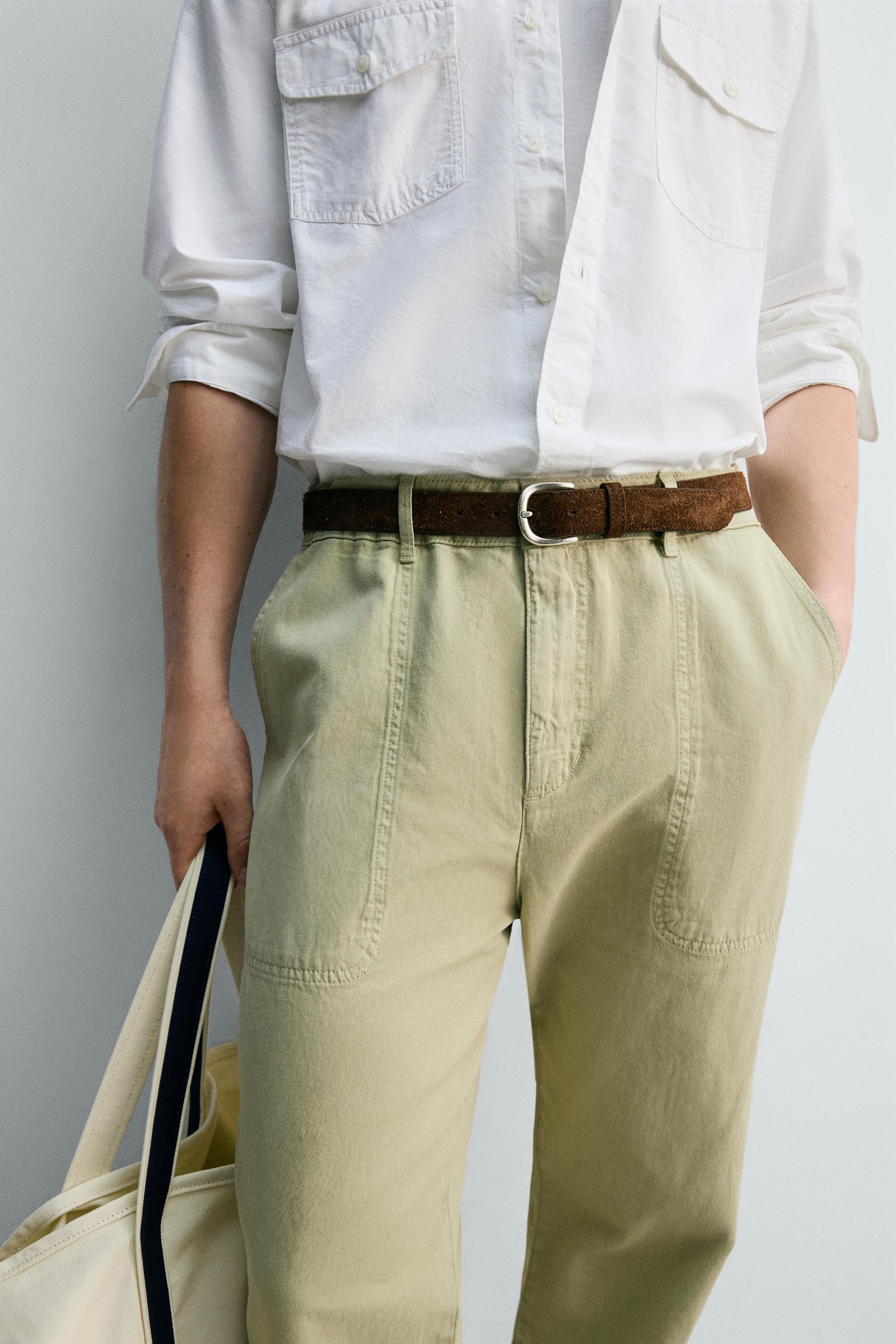 WASHED STRAIGHT FIT PANTS