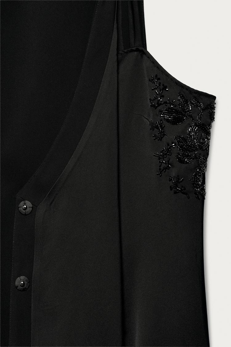 Vestido corto con cuentas MARISA BERENSON X ZARA 5