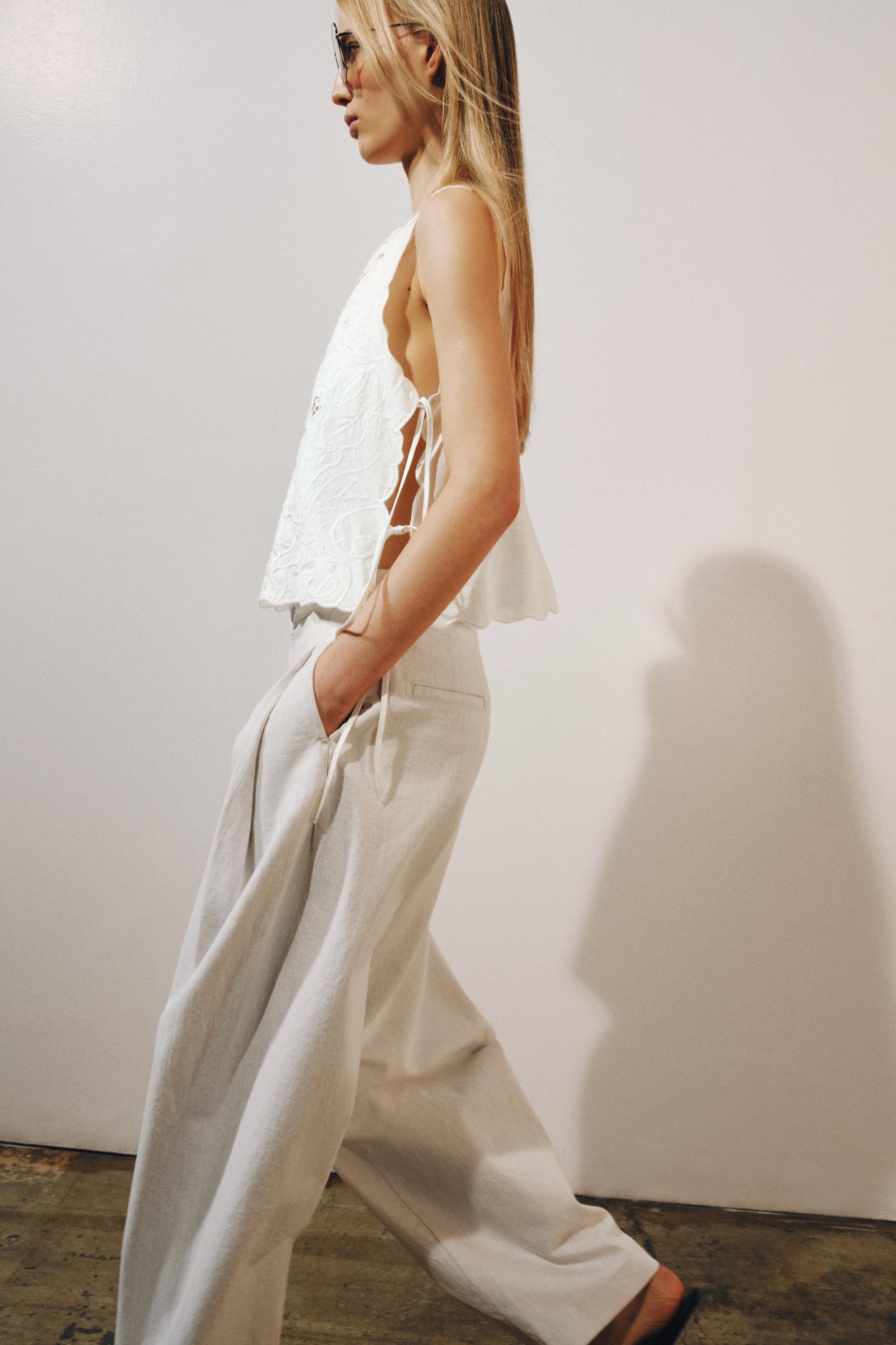 Zara ZW COLLECTION İŞLEMELİ BLUZ görsel 4