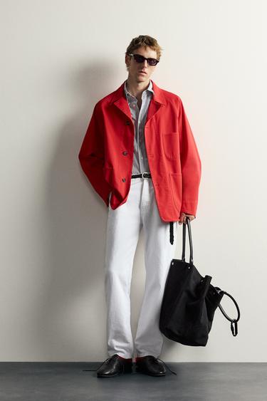 SOBRECAMISA PETOS AARON LEVINE X ZARA - Vermello de Zara