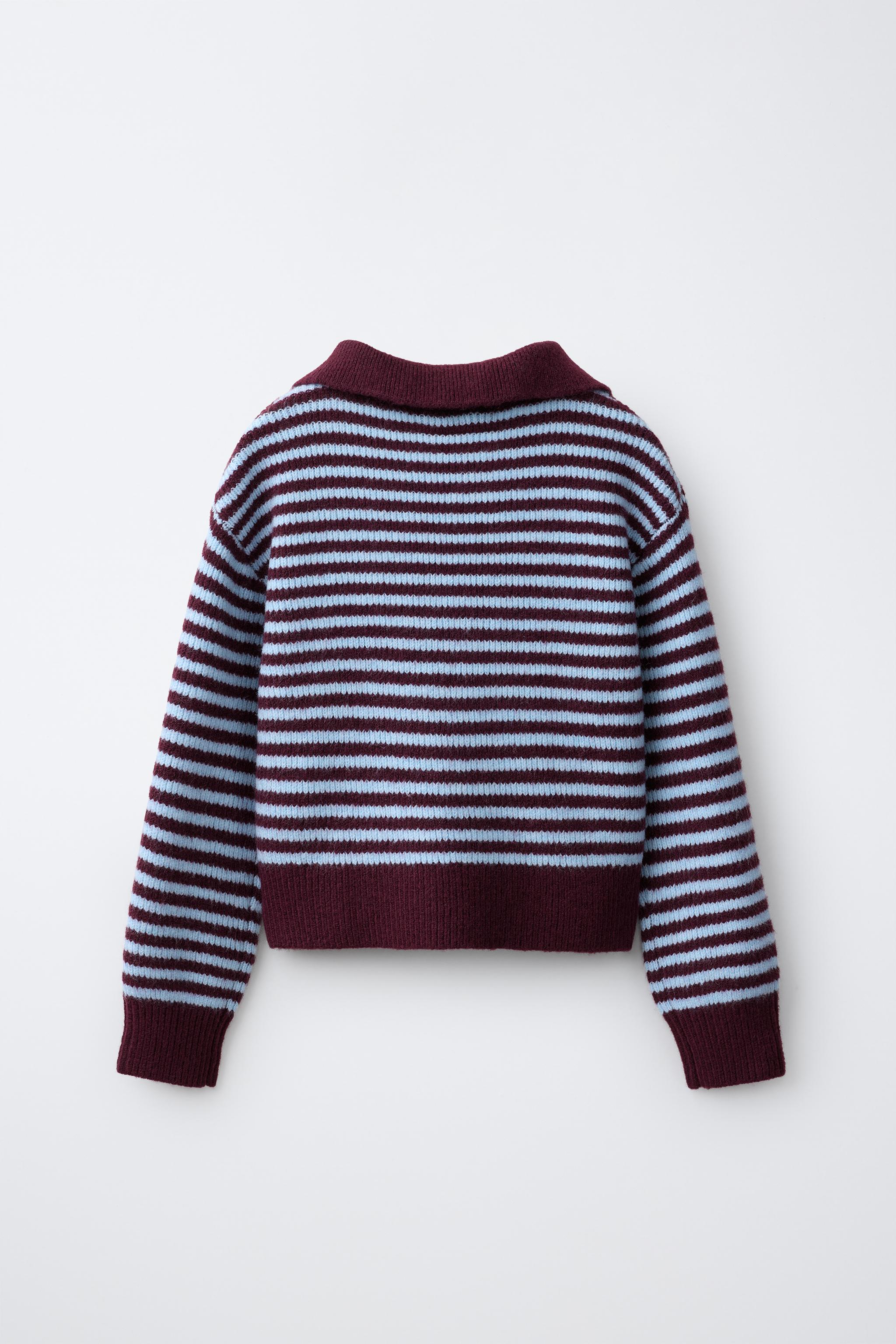 Детские свитеры Zara STRIPED KNIT SWEATER — фото 3