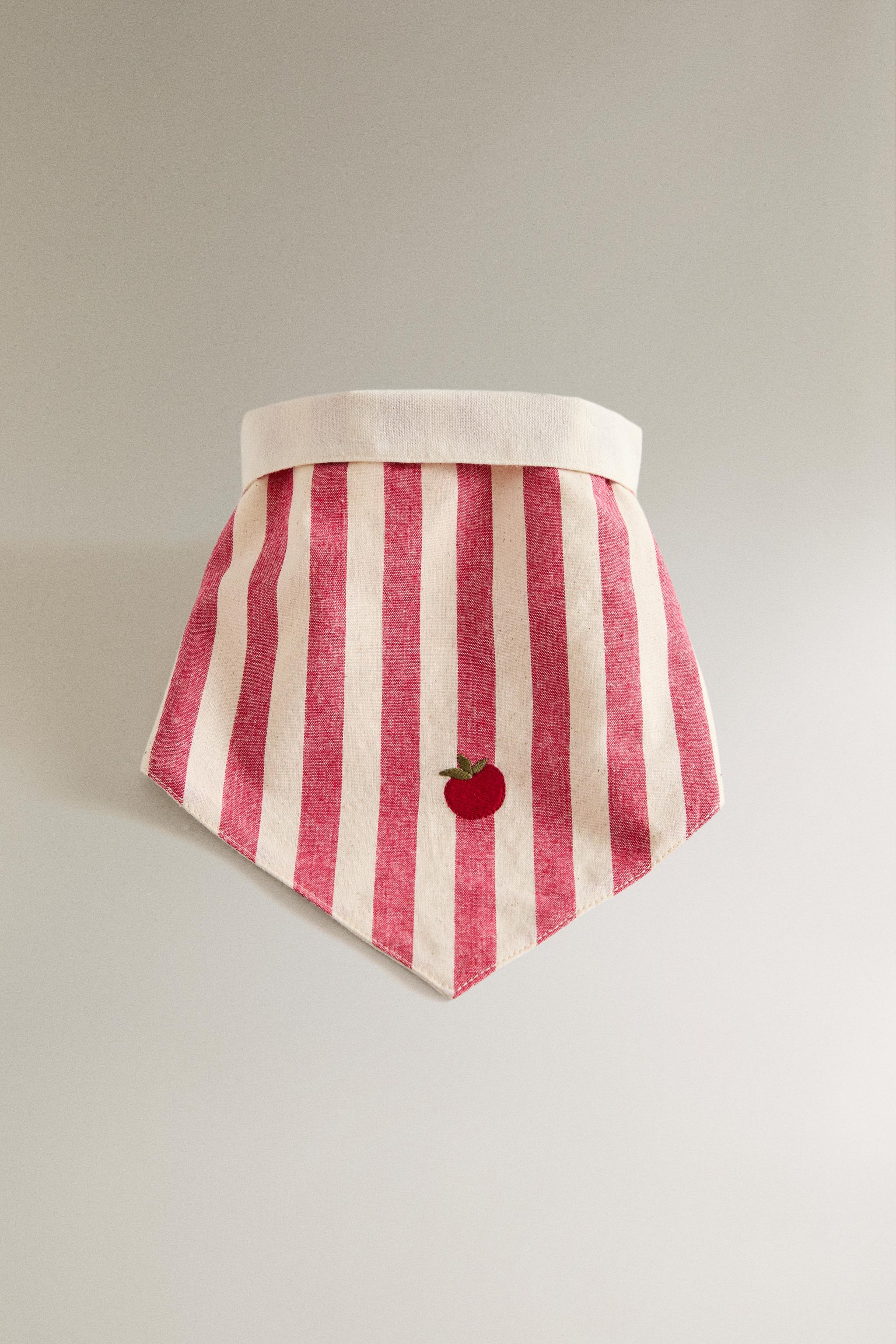 BANDANA RAYÉE TOMATE POUR ANIMAUX