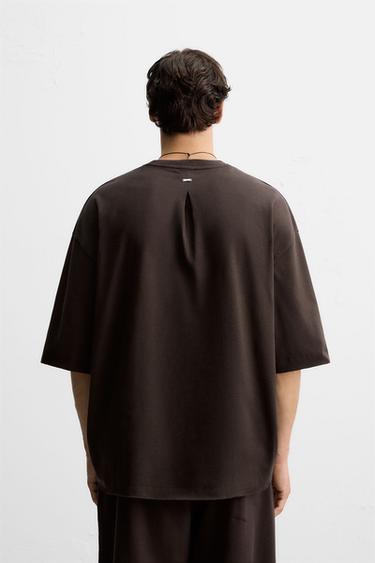 T-SHIRT OVERSIZE - Marron de Zara - Image 2