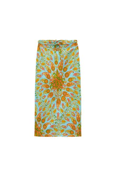 PRINTED CAPE SKIRT