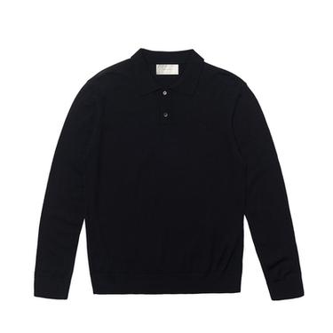 100% WOOL KNIT POLO SHIRT - Navy blue by Zara