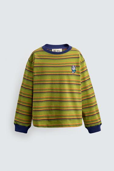 Zara 黛絲鴨布章條紋 T 恤 Harry Lambert for Zara x Disney - 綠色 - 圖片 0
