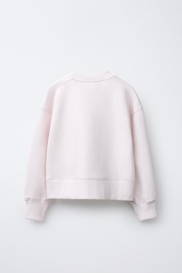 BASIC SPORTY SWEATSHIRT - Pink by Zara - Image 1