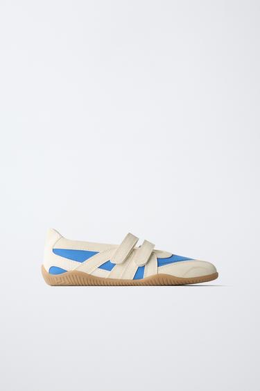 SPORTY BALLET FLATS - Blue by Zara