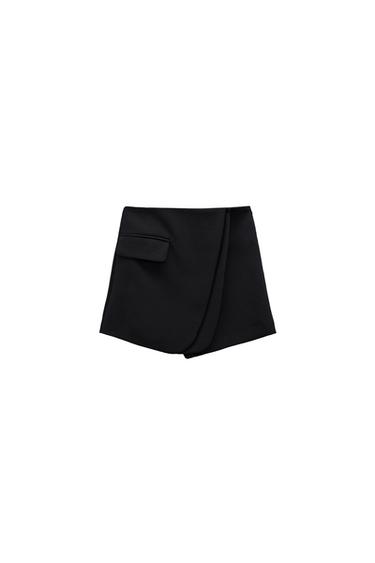 SKORT WITH CONTRAST TOPSTITCHING