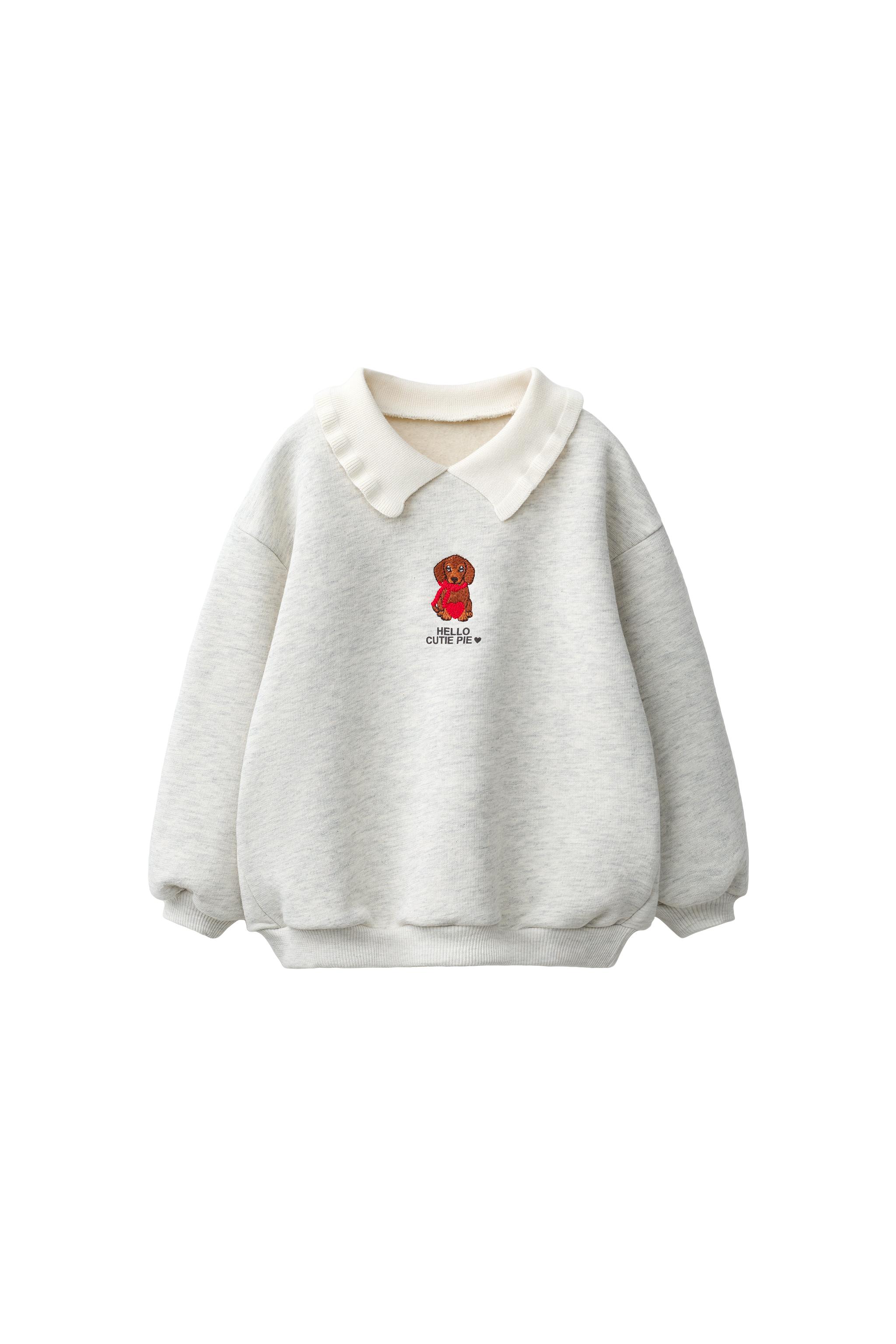 DOG POLO COLLAR SWEATSHIRT - Gray marl | ZARA Canada