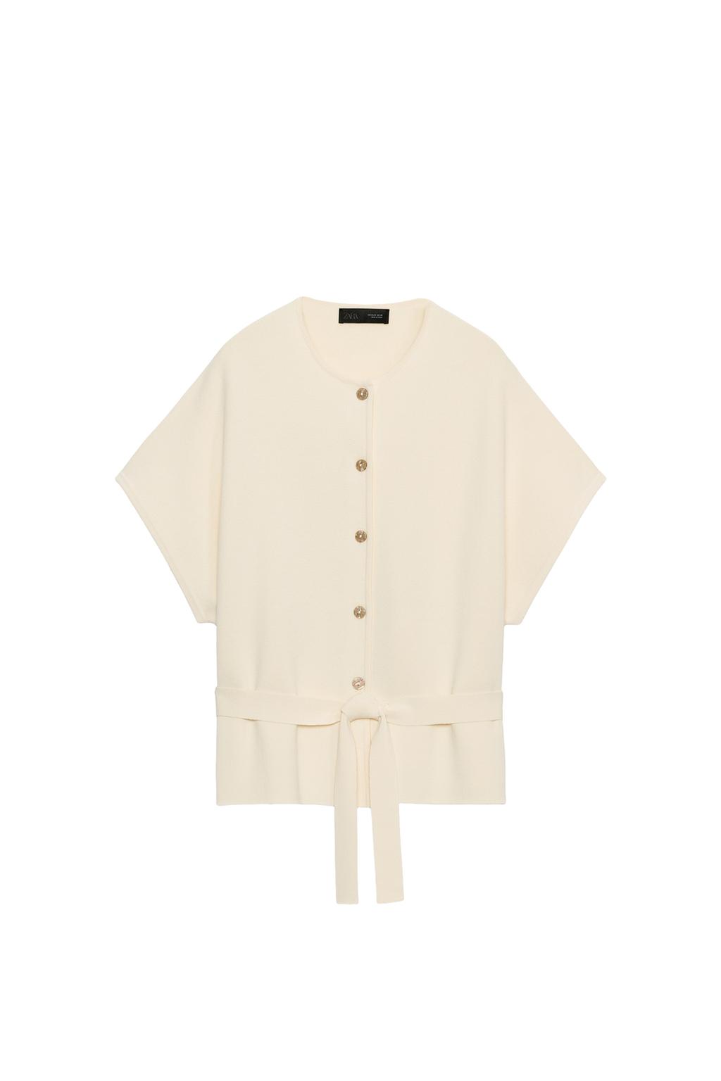 KNIT CARDIGAN WITH BELT - image 3