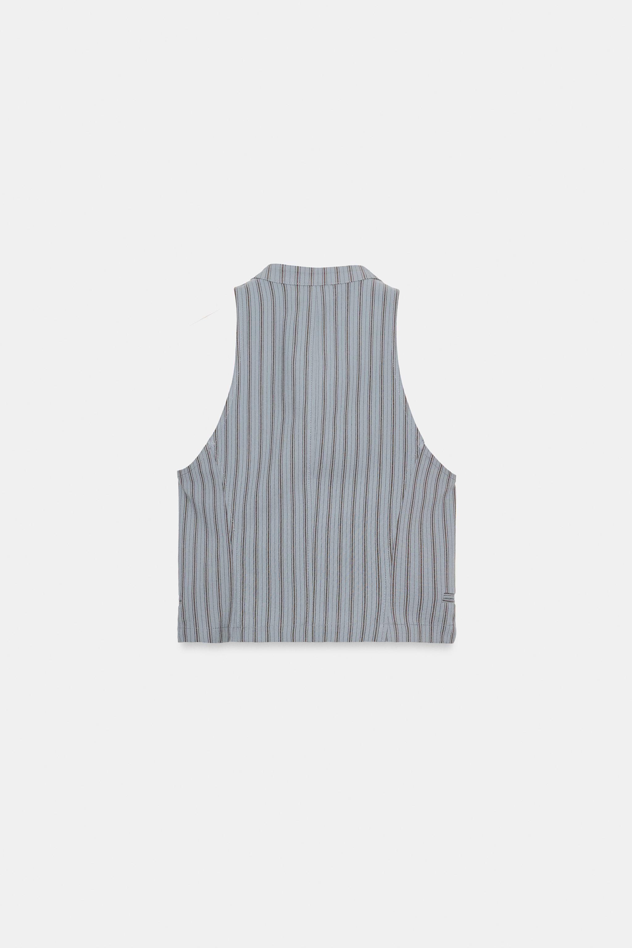 GILET CROISÉ À RAYURES
