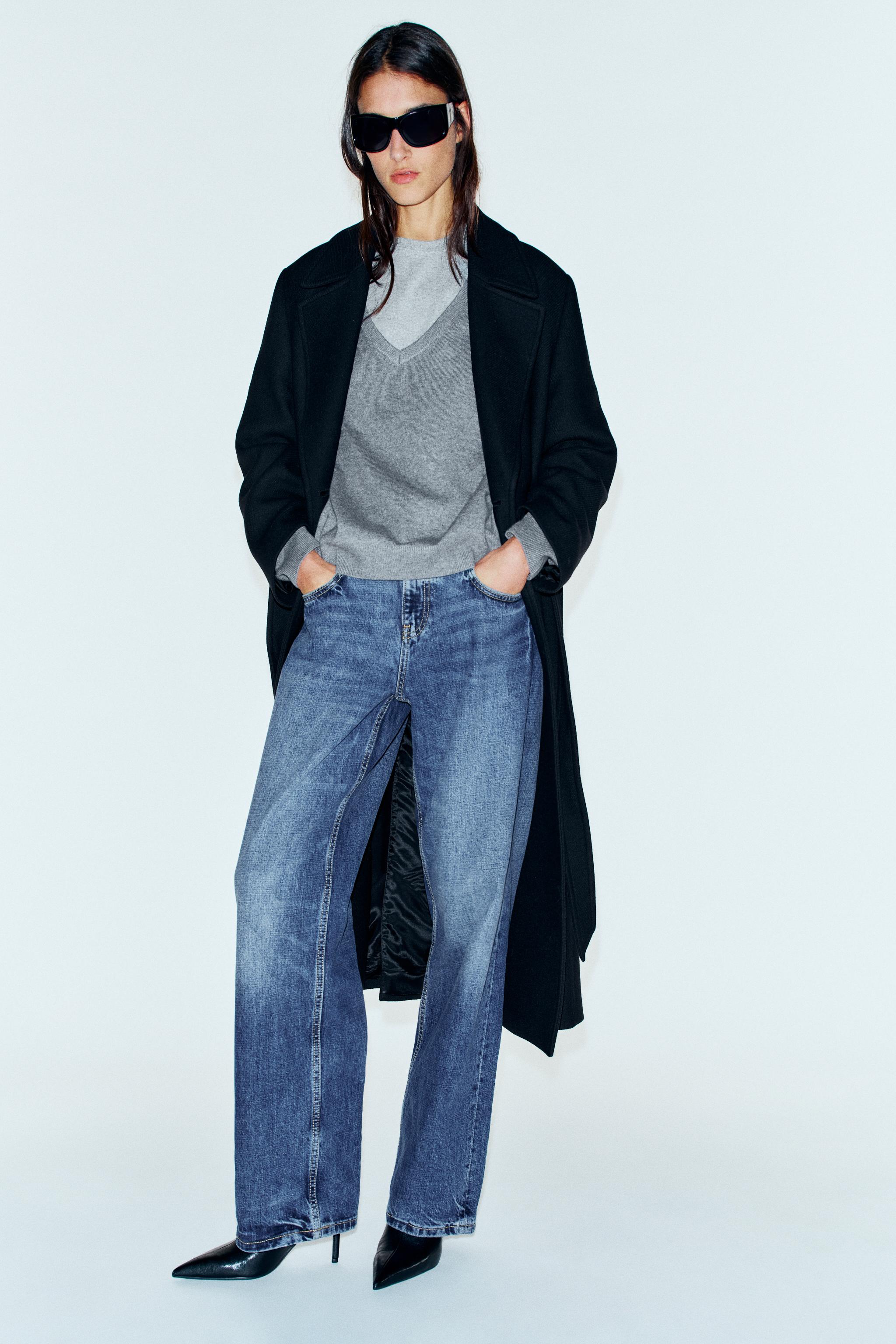 WOOL-BLEND BELTED LONG COAT