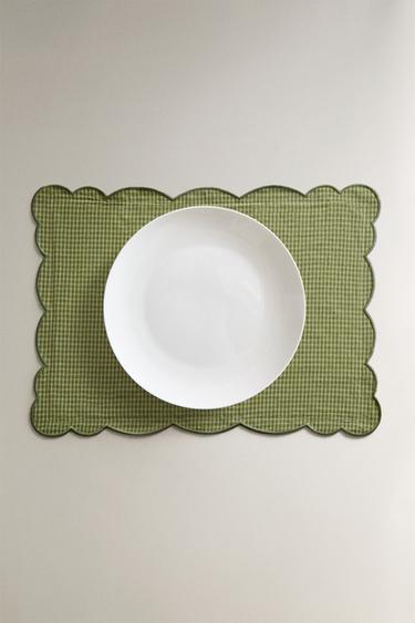 REVERSIBLE GINGHAM PLACEMAT - Green by Zara - Image 4