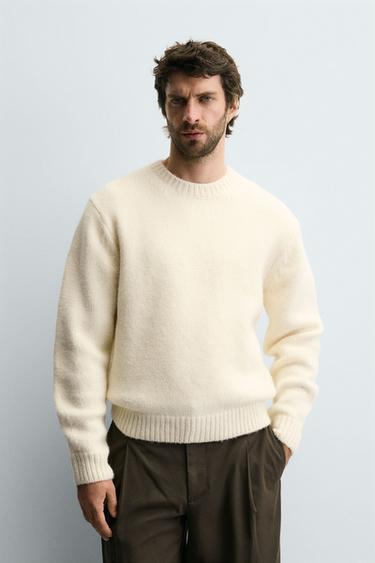 WOOL BLEND JUMPER - Ecru by Zara
