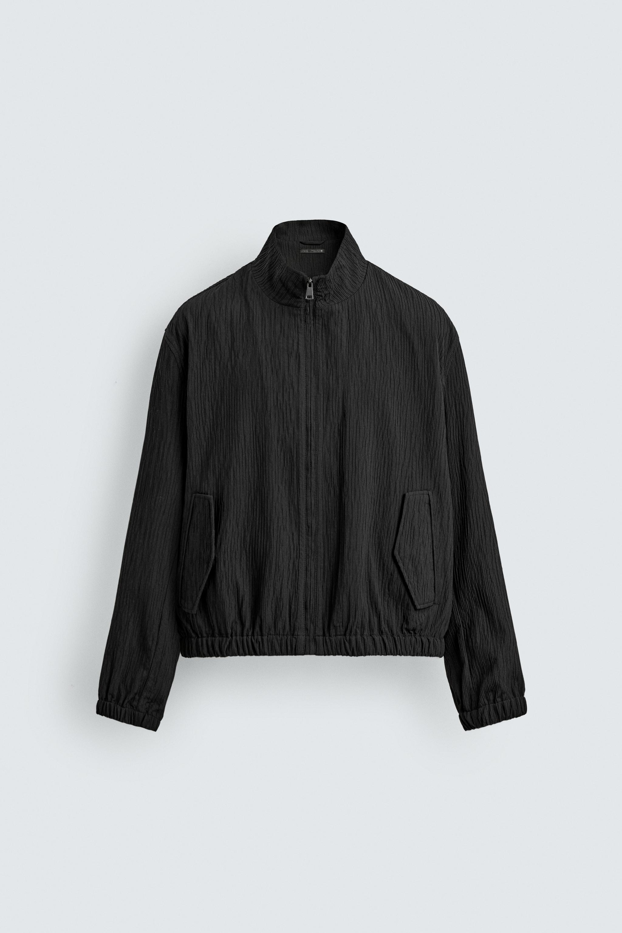 シワ加工ボクシーフィットジャケット - ブラック | ZARA Japan / 日本