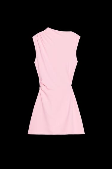 Zara CREPE MINI DRESS - Pink - Image 0