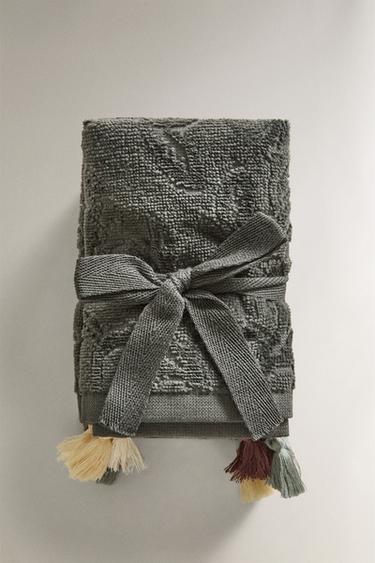 ΣΕΤ ΠΕΤΣΕΤΕΣ ΧΕΡΙΩΝ ΜΕ ΦΟΥΝΤΙΤΣΕΣ (ΣΕΤ ΤΩΝ 3) - Πράσινο σταχτί του Zara