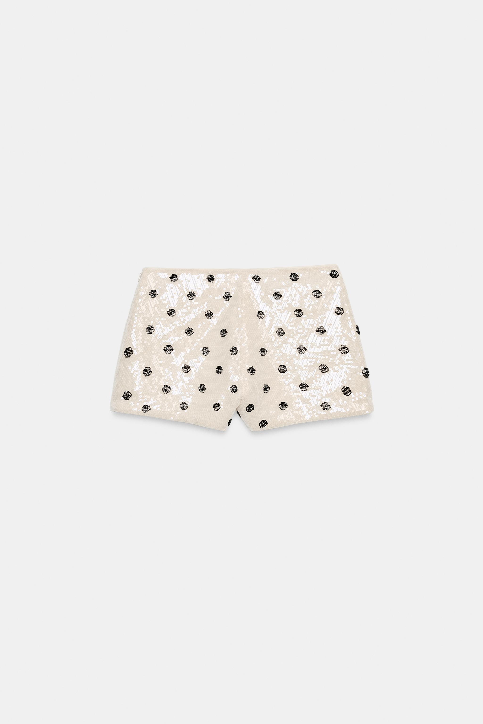 SHORT MINI PAILLETTES ET POIS