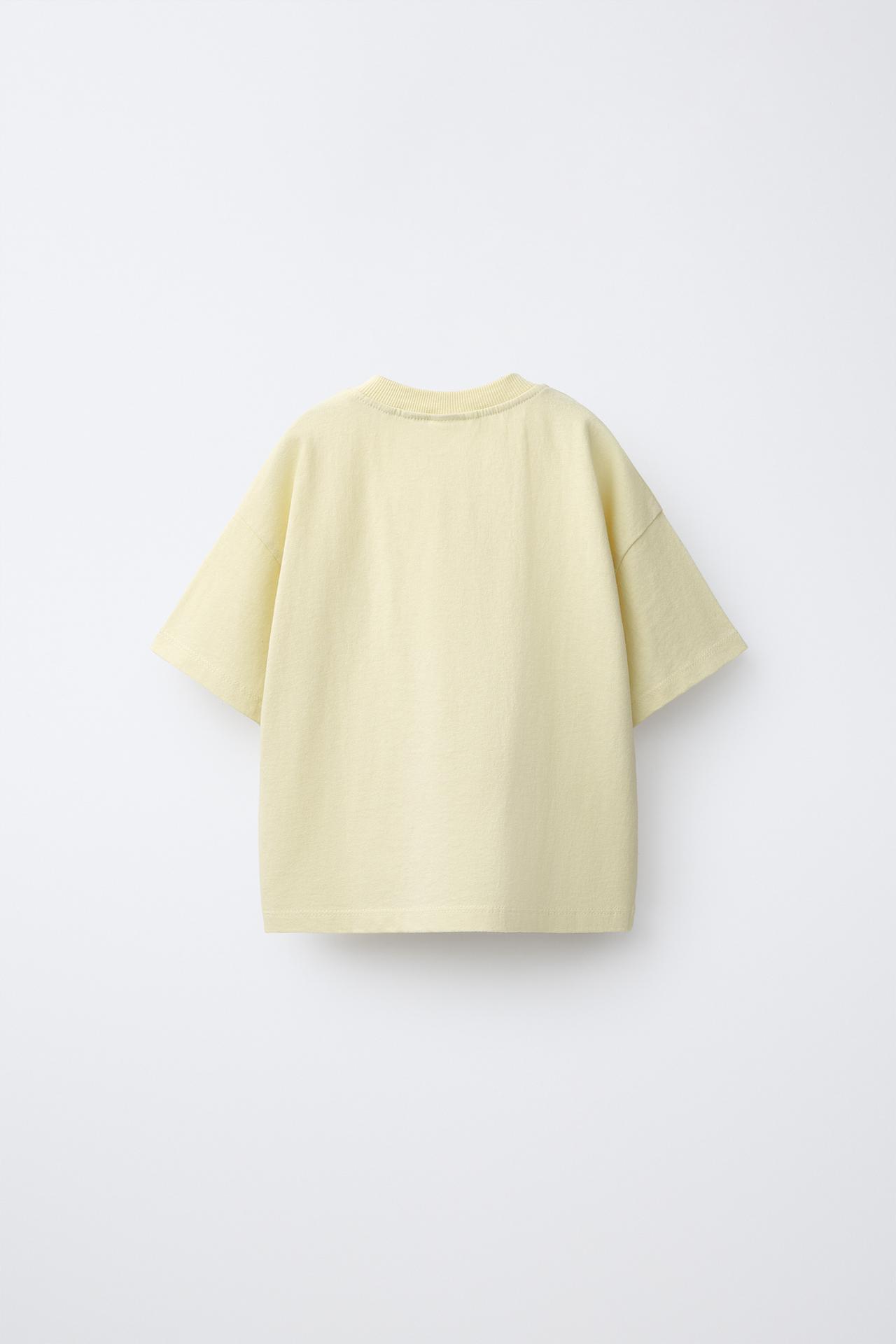 BEAR PRINT T-SHIRT — Light yellow