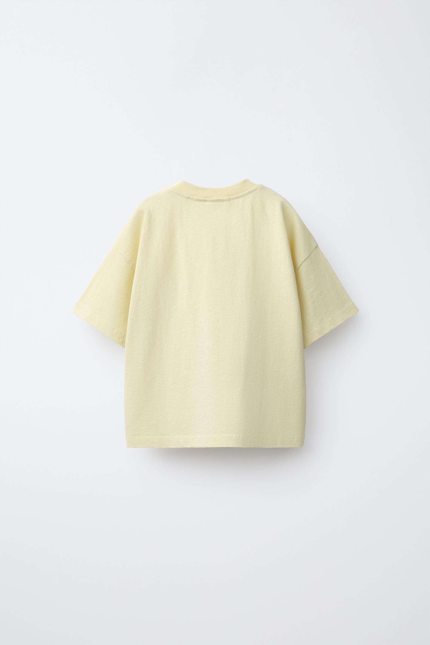 Детская футболка Zara Bear Print, цвет: Светлый жёлтый — фото 2