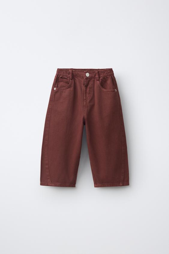 BAGGY TWILL TROUSERS - Intense red by Zara - Image 0