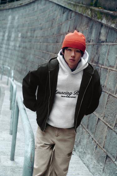 Zara 基本短版針織帽 - 橙色 - 圖片 0