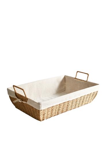 Zara IRONING BASKET WITH COTTON LINING - Light beige