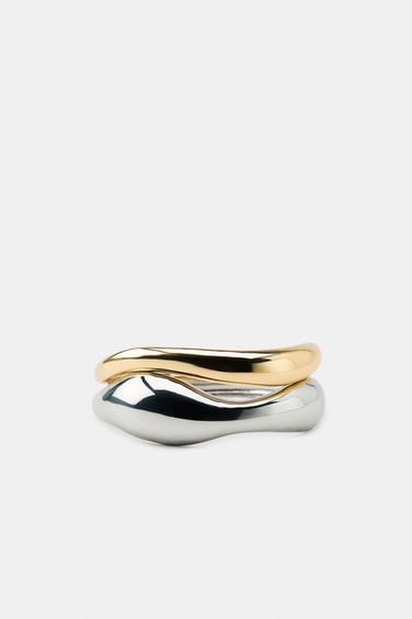 PACK PULSERAS METÁLICAS - Oro / Plata de Zara - Imagen 0