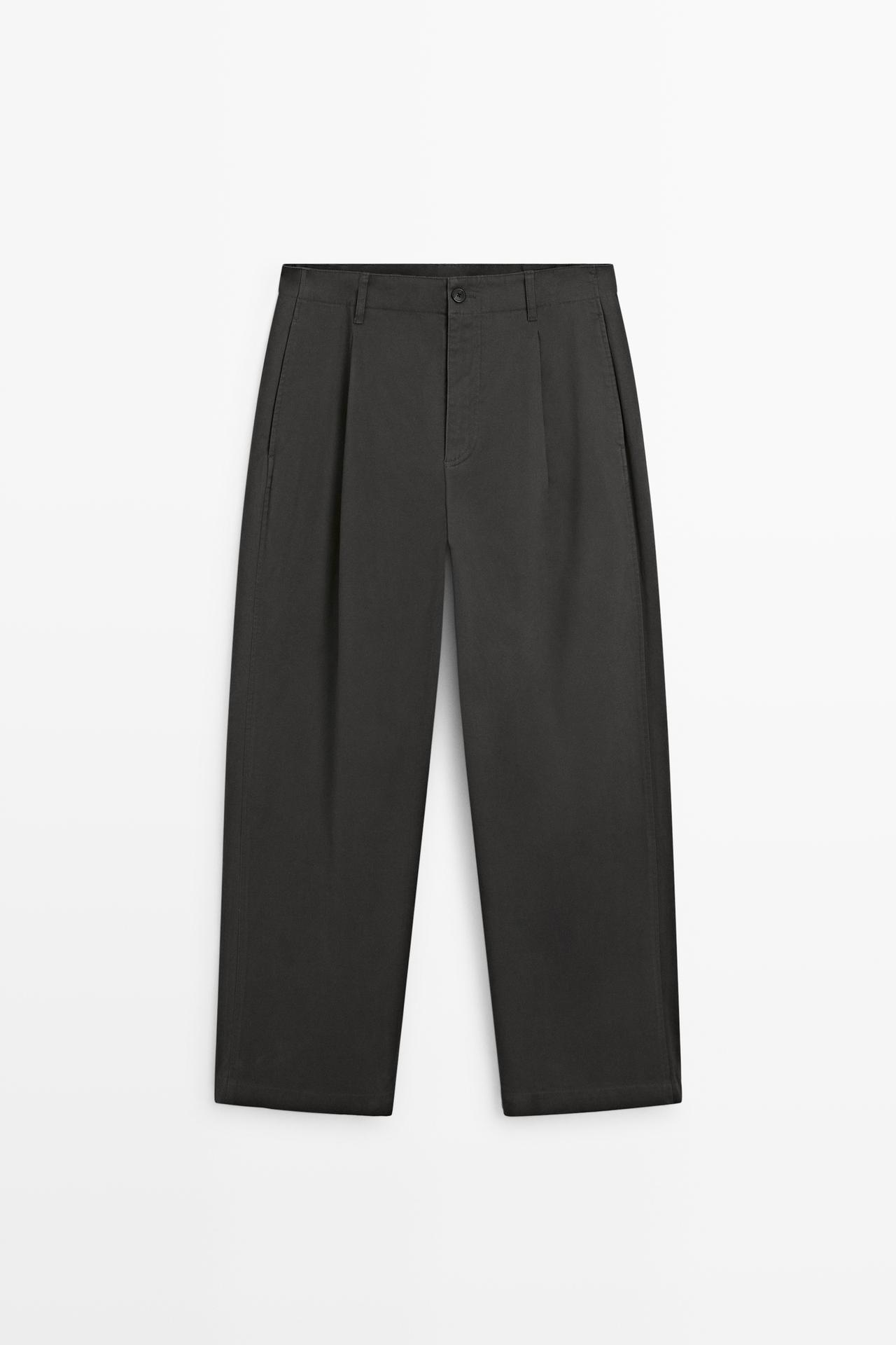 Barrel fit pants with dart detail — Gray