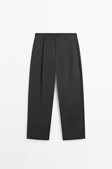 Barrel fit pants with dart detail — Gray 1