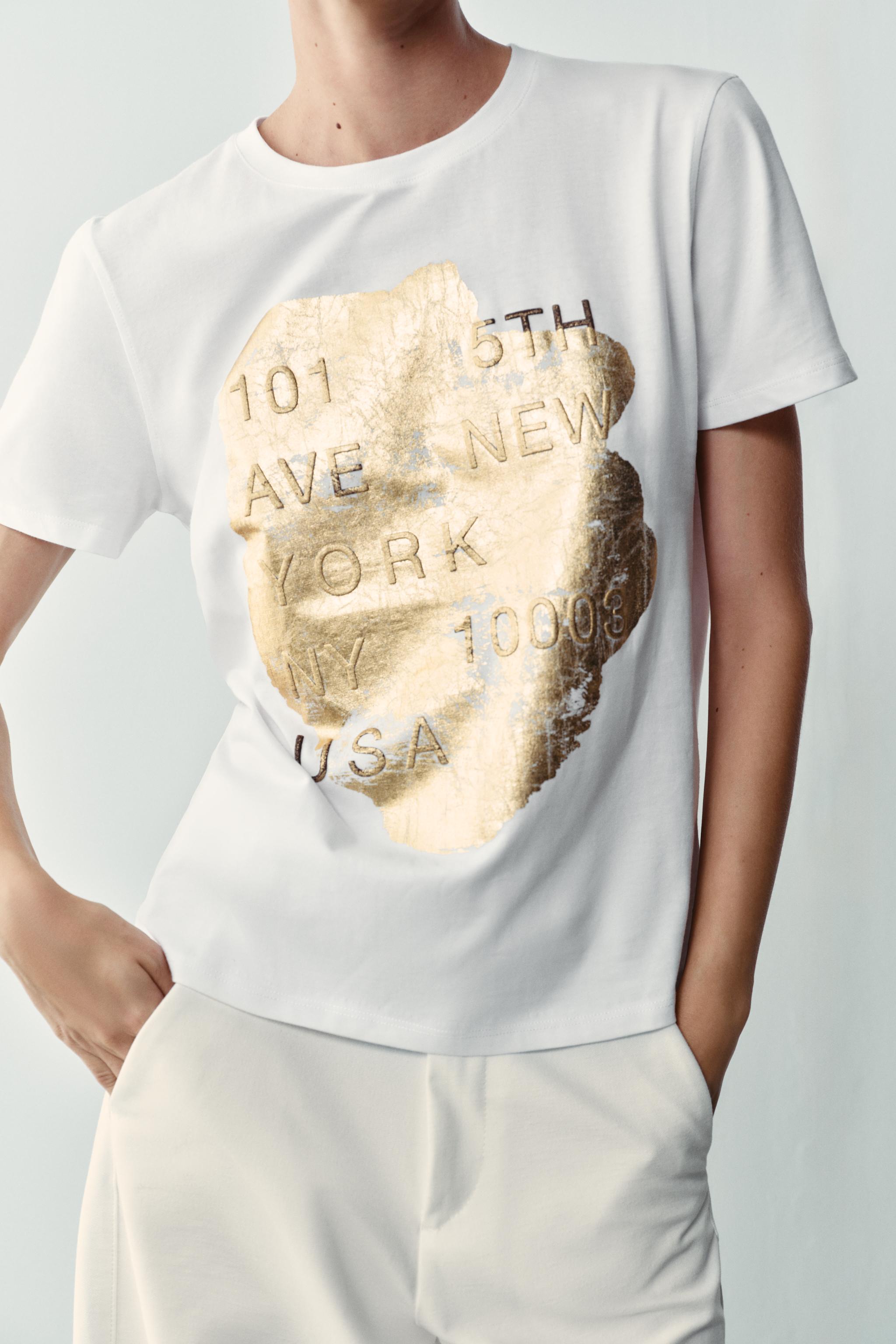 SHORT SLEEVE METALLIC T-SHIRT