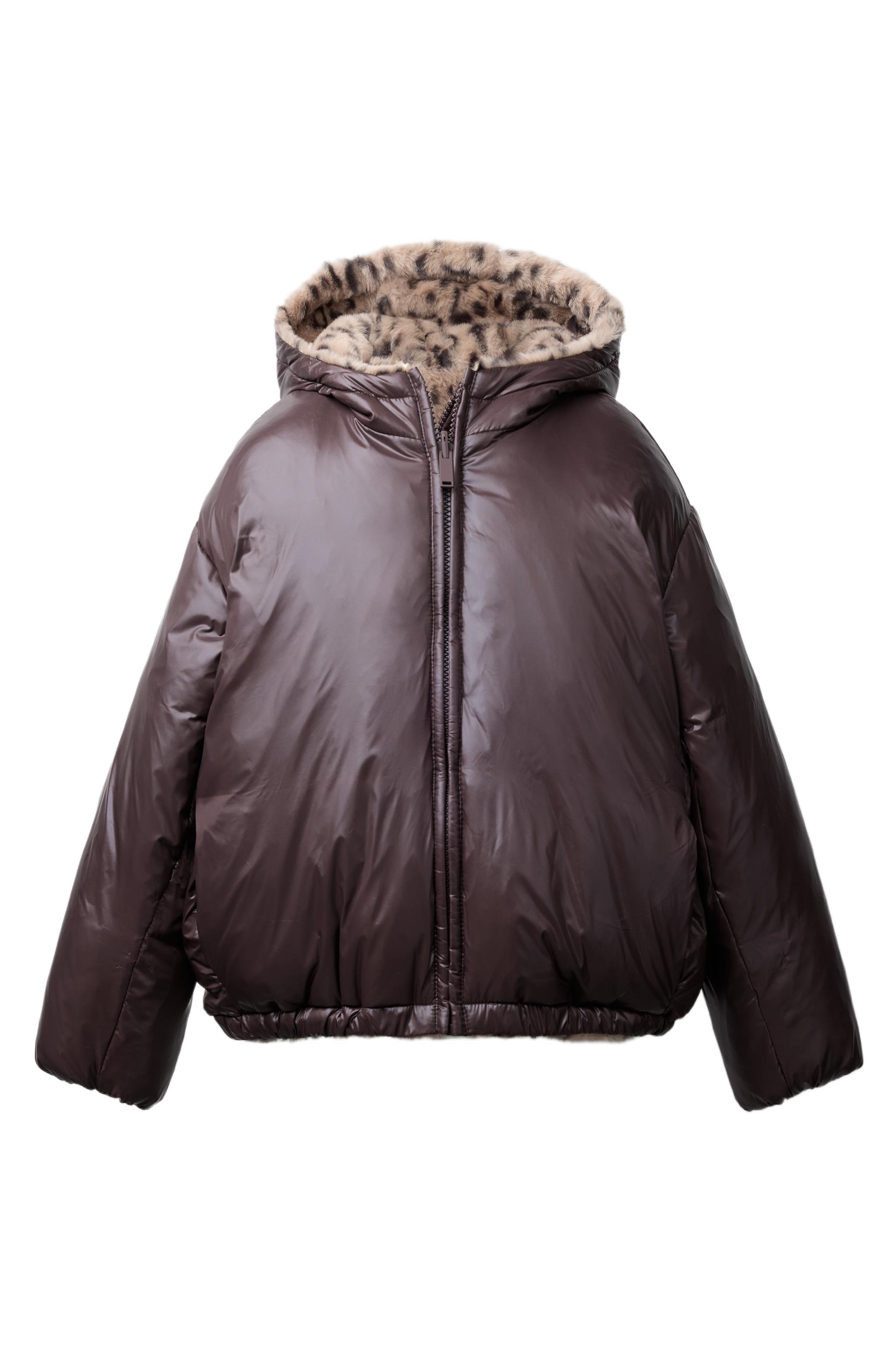 スペシャル HbarC アニマル柄フェイクファーシャツ ジャケット ショート丈アニマル柄フェイクファーコート ZW COLLECTION - 豹紋