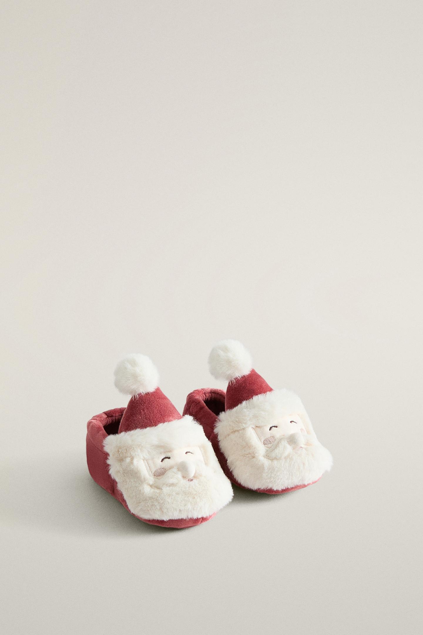 Детские ботинки Zara Christmas Santa Claus, цвет: Красный — фото 2