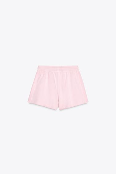 FADED-EFFECT FLEECE SHORTS - Pink by Zara - Image 6