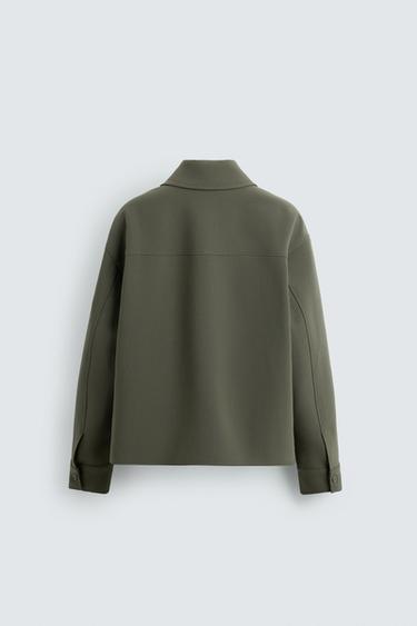 SURCHEMISE COUPE CARRÉE - Vert de Zara - Image 7