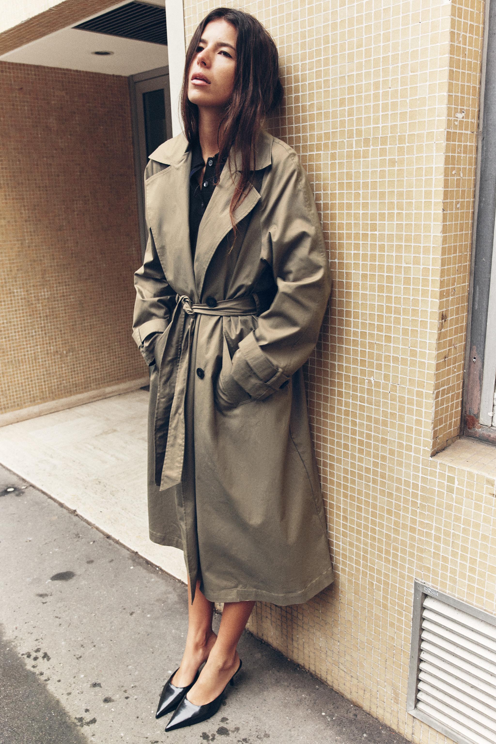 Beige trench 2024 coat zara