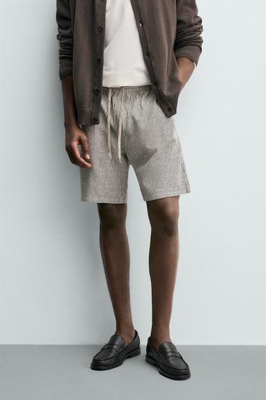 Zaras SHORTS RELAXED FIT VISKOS - LINNE - randing