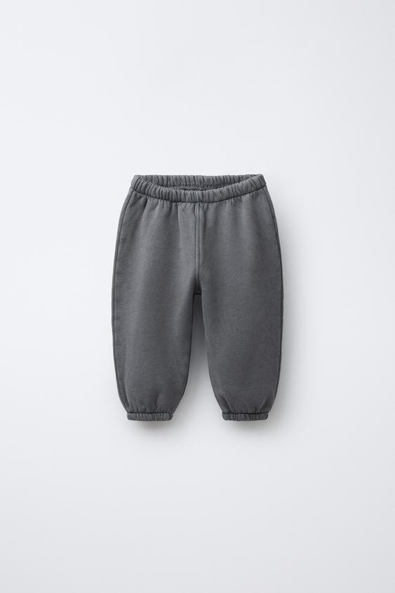 PANTALÓN JOGGER EFECTO LAVADO ETIQUETA - Gris antracita de Zara - Imagen 0